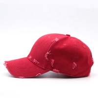 Casquette de baseball en sergé de coton délavé avec logo personnalisé, style vintage, 6 panneaux, unisexe, type « Dad Hat »