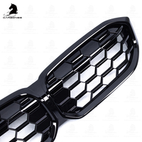 ABS Brillant Noir Diamant Style Pare-chocs Avant Grill Auto Accessoires Pour BMW Série 3 G20 G28 LCI 2023 +