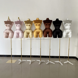 Mannequin de couture en fibre de verre rose, taille plus, corps demi-corps, avec <span class=keywords><strong>pose</strong></span> debout et bras flexibles - Product Image 6