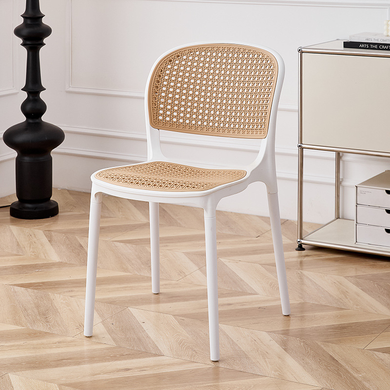 White frame yellow mesh backrest (without armrest)