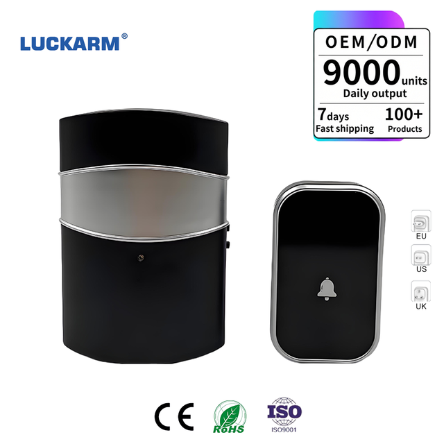 Wireless Waterproof Doorbell with 38 Melodies 200M Range Battery/Plug-Powered for Apartments Villas Homes & Commercial Use