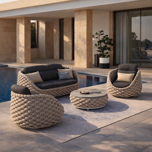 Canapé d'extérieur moderne résistant aux intempéries pour l'aménagement <span class=keywords><strong>de</strong></span> <span class=keywords><strong>jardin</strong></span>, alliant ensemble <span class=keywords><strong>de</strong></span> canapés <span class=keywords><strong>de</strong></span> patio en rotin et ensemble <span class=keywords><strong>de</strong></span> canapés <span class=keywords><strong>de</strong></span> <span class=keywords><strong>jardin</strong></span> en osier - Product Image 5