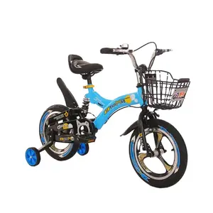 Bicicleta infantil azul 12 14 16 18 polegadas, para meninos e meninas, bicicleta azul para crianças de 2 a 10 anos de idade