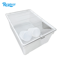 Promotion Populaire R5 PP Cage de reproduction de rongeurs de laboratoire moderne, solide, respirante, autoclavable, facile à nettoyer, avec plateau en plastique