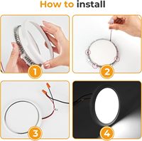 Puck Lights à LED Éclairage de plafond intérieur à intensité variable de 4.75 pouces pour camping-cars, remorques de voyage et camping-cars