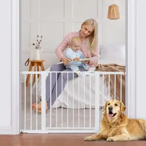 La scelta della mamma premia Winner-cumpor 29.5 "-51.6" Baby Gate Extra Wide, Easy Walk Thru Dog Gate per la casa, Auto Close Safety Pet