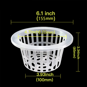 120 #   Macetas de malla hidropónicas de 4.7 pulgadas, macetas acuapónicas, vasos transparentes de red translúcida para flores y hierbas - Product Image 1