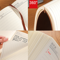 Carnet de notes en cuir PU à couverture souple épaissie, format A4/B5/A5, avec reliure thermique, personnalisable pour entreprises