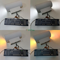 Applique murale LED RGBW d'extérieur 3000K-6500K sans fil DMX512 RDM, alimentation solaire IP65 pour jardin, application Tuya