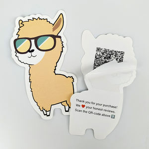 Pegatina adhesiva de impresión UV troquelada impermeable con código QR, calcomanía de código de barras, pegatina de promoción de regalo, Parte posterior dividida - Product Image 2