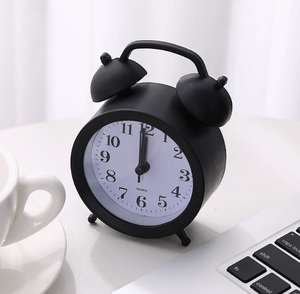 Design minimaliste en plastique Quartz réveil de bureau créatif numérique petite Double <span class=keywords><strong>cloche</strong></span> pour chambre chevet décor à la maison obtenir nouveau - Product Image 6