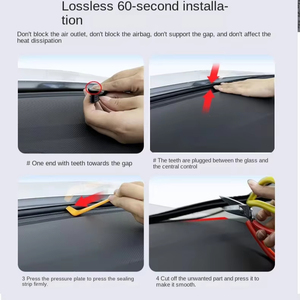 แผ่นปิดฉนวนกันเสียงสำหรับคอนโซลกลางยาง EPDM แผ่นปิดเสาตัวซีแผงหน้าปัดกระจกหน้าตัดวัตถุแปลกปลอม - Product Image 2