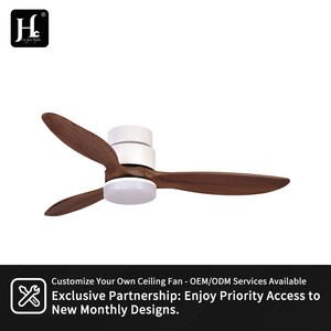 Ventilateur de plafond purificateur d'air en acier inoxydable noir unique en bois massif de 42 à 52 pouces pour salon avec lumières - Product Image 4