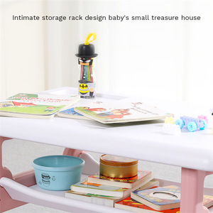 Set Tavolo e Sedia in Plastica per <span class=keywords><strong>Bambini</strong></span> <span class=keywords><strong>dell</strong></span>'<span class=keywords><strong>Asilo</strong></span>, Scrivania e Sedia Multifunzione per Studio, Seggiolone in Plastica PE - Product Image 2
