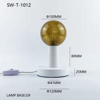 Lampe de table LED en verre marron G9, design créatif et moderne, pour restaurant, hôtel, lampe de chevet en verre bulle