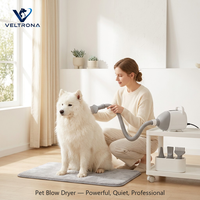 Sèche-cheveux intelligent tout-en-un pour animaux de compagnie avec plastique ABS pour chiens et chats de grande taille, utilisation en salle de bain, design luxueux
