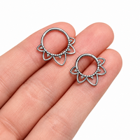 Anneau de nez et de cartilage d'oreille en alliage de titane ASTM F136, bijoux de piercing unisexe, design floral, sans soudure, nouveau modèle, tendance corporelle