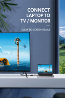 Adaptador USB 3.0 HDMI, Conversor de Video de Alta Definición para Computadora Portátil a Monitor HDTV, Proyector