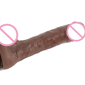 GF Brown dildo realistici con ventosa pene in Silicone morbido per il gioco anale del punto G vaginale dildo di colore scuro giocattoli del sesso per le donne - Product Image 1