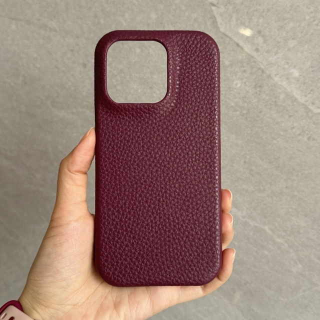 YUBO LEATHER Luxury 3-Sided Pebble PU Leather Shockproof Phone Case Oil Painting Edge Design for 15/16 Pro Max (Multi