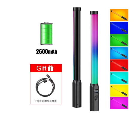Handheld RGB Colorful Stick Light 19.68 Inch 50CM Handheld LED Light Wand CRI 95+ 2500K-9000K Photography Studio Lamp