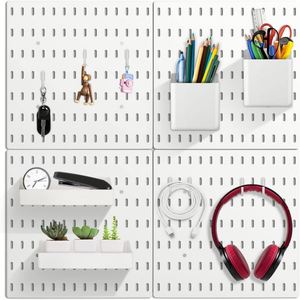 Office Desk Top Pegboard Metal Display Desktop Shelf and Colorful Plastic Peg <strong>Board</strong> Organizer <strong>Tool</strong> Holder <strong>Wall</strong> Panel - Product Image 4