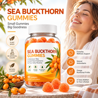 Gummies d'argousier de haute qualité à marque privée OEM avec huile d'argousier à base végétale pour l'hydratation de la peau chez l'adulte