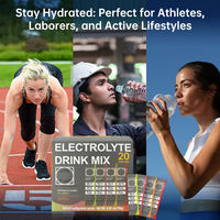 Poudre d'hydratation quotidienne, boisson électrolytique sans sucre, nutrition sportive, énergie, poudre d'électrolytes Keto en sachets, en stock