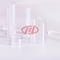 Tube cylindrique à lentille convexe en saphir avec revêtement antireflet, haute résistance mécanique pour usage optique