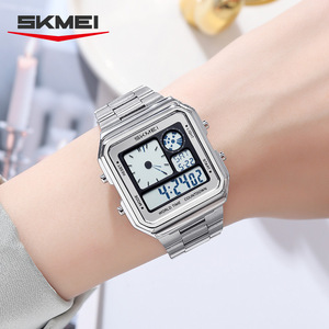 Skmei Digital Men's <b>Watch</b> Stainless Steel Strap 30m Water Resistant Multifunction <b>Electronic</b> <b>Watch</b> With Alarm - Product Image 1