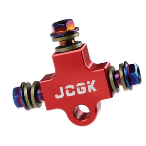 CNC הידראולי בלם צינור קו צינור מחבר צימוד טי הולם 3 דרך Quad אופני טרקטורונים אופנוע Retrofit כפול בלמי דיסק - Product Image 4