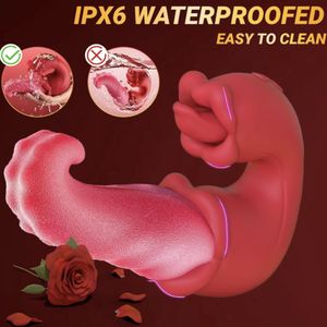 Вибратор <span class=keywords><strong>3</strong></span>-в-1 с функцией толчков, имитацией лизания и сосания, для стимуляции клитора, сосков и точки G, секс-игрушка для взрослых - Product Image 5