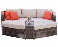 Ensemble de meubles de luxe 2 pièces pour patio en rotin brun Beach Pool