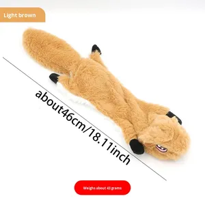 Jouet interactif en peluche souple non rembourré pour chien, jouet à mâcher durable et résistant aux morsures, jouet pour chiot compagnon auto-entretenant - Product Image 4