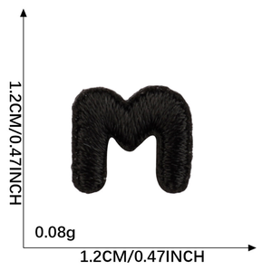 Patchs brodés avec lettres, patchs de lettres de dessin animé, patchs thermocollants pour accessoires de bricolage - Product Image 5