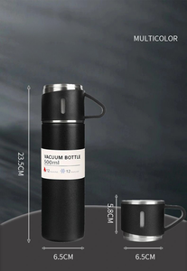 Ensemble cadeau de <span class=keywords><strong>thermos</strong></span> portable Ranguo élégant, écologique et durable, 500 ml, en acier inoxydable, avec 2 tasses, logo personnalisé, promotionnel - Product Image 6