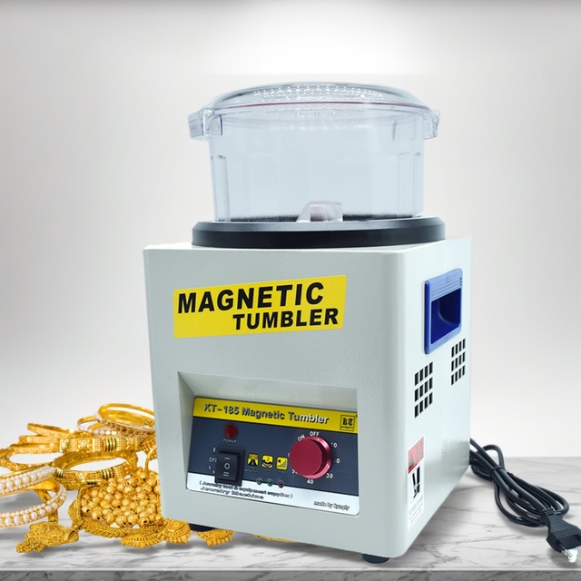 Kinway KT185 Magnetic Polishing Machine Tumbler 2000 RPM Finisher 7.3 Inch Polisher with Adjustable Speed Jewelry
