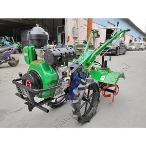 Fraise rotative multifonctionnelle pour le désherbage et les fossés Machine tout-en-un diesel de 15 chevaux pour le sol et les arêtes