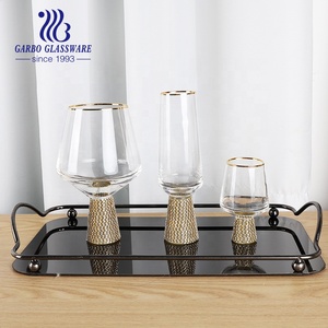 Nouveaux modèles de gobelets à vin en verre personnalisés avec décorations en diamant <span class=keywords><strong>sur</strong></span> la base, verrerie pour bar, article cadeau <span class=keywords><strong>sur</strong></span> commande - Product Image 3