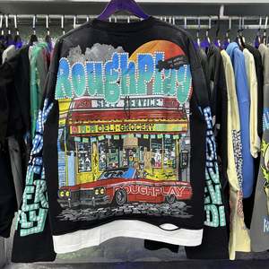 Camisetas de Manga Larga para Hombre de la Marca Americana Rough Play, Estilo Urbano, con Estampado de Puntos Personalizado, Sudaderas con Capucha RoughPlay para Hombre - Product Image 1