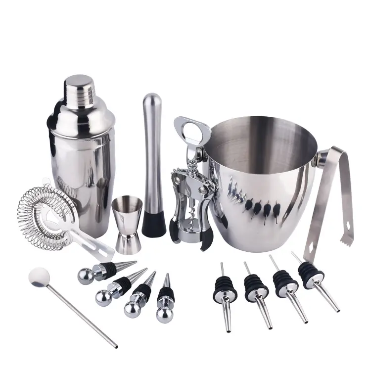 16 pcs set barware amazon gift bar bartender bottle kit tools accessories stainless steel cocktail shaker set