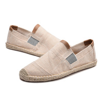 Espadrilles pour hommes à semelle en jute, nouvelles chaussures décontractées à enfiler de créateur, vente en gros, chaussures en toile personnalisées