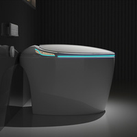 WC monobloc moderne intelligent en céramique blanche, à chasse d'eau par le pied, forme œuf, avec fonction de lavage, meilleur prix