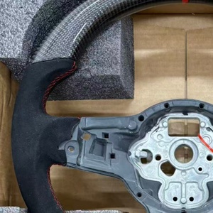 Volante de Fibra de Carbono Real para Volkswagen VW Golf 7 Golf 6 Golf 7.5 <span class=keywords><strong>GTI</strong></span> MK7 MK6 <span class=keywords><strong>Polo</strong></span> GTS GTD GTE R Passat CC R-Line - Product Image 3
