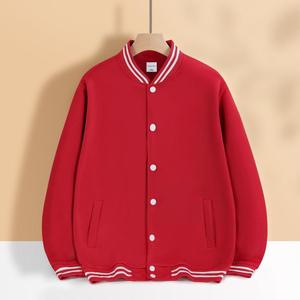 Veste de Baseball de Style Vintage 100% Polyester Personnalisable Logo Avant Col Montant Bouton Décoration Mince Vêtements de Travail pour le Printemps - Product Image 5