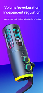 Micrófono de grabación de estudio UsB, micrófono de podcast de ordenador para <span class=keywords><strong>Pc</strong></span> con NOB de volumen para voces, transmisión de juegos, grabación de podcasting - Product Image 6