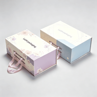 Caja de Regalo Magnética Plegable de Cartón Pequeña, Ecológica, de Lujo, Única, con Logotipo Personalizado, Cierre Magnético y Cinta