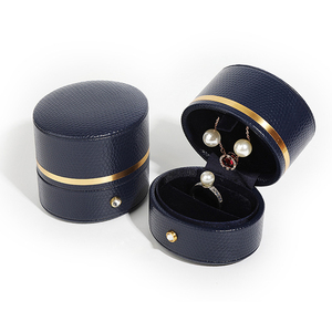 Exquisite Magic Hat Oval Phnom Penh Leather Red Round Decorative Jewelry Home Storage Box