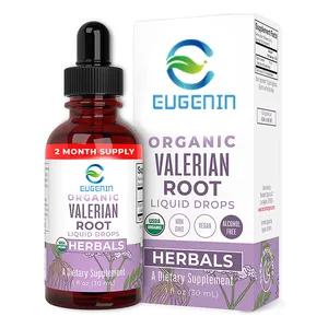 2 жидких унции корня валерианы, без спирта, помогает снимать стресс, стимулирует сон, корни валерианы