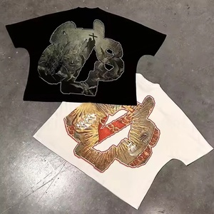 Camiseta Oversize de Alta Calidad 100% Algodón con Hombros Caídos para Hombre, Camisetas Gráficas con Cuello Redondo, Camiseta Corta con Estampado Personalizado - Product Image 2